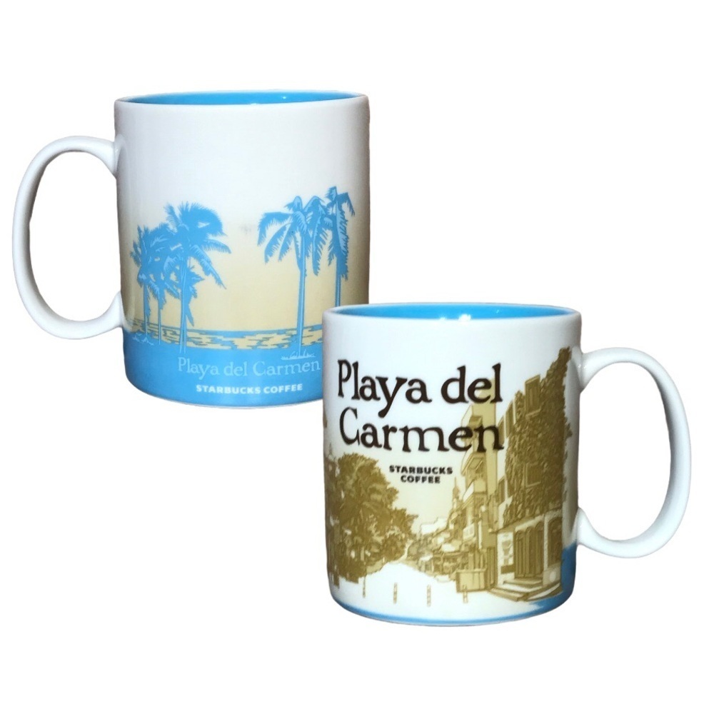Starbucks Coffee 2016 Playa Del Carmen Global Icon‎ Collector Series Mug 16 OZ